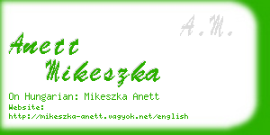 anett mikeszka business card